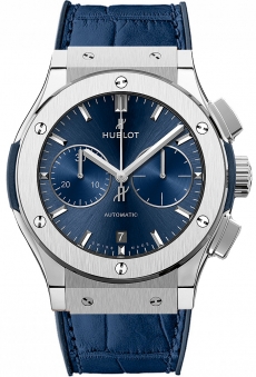 Hublot Classic Fusion Blue Chronograph Titanium 45 mm 521.NX.7170.LR